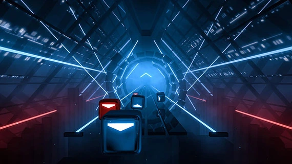 Beat Saber VR rhythm slashing game artwork
