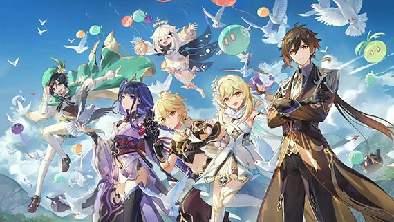 Genshin Impact open-world anime RPG art