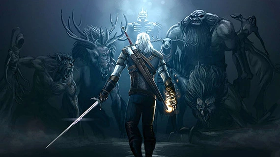The Witcher fantasy monster-slaying saga artwork